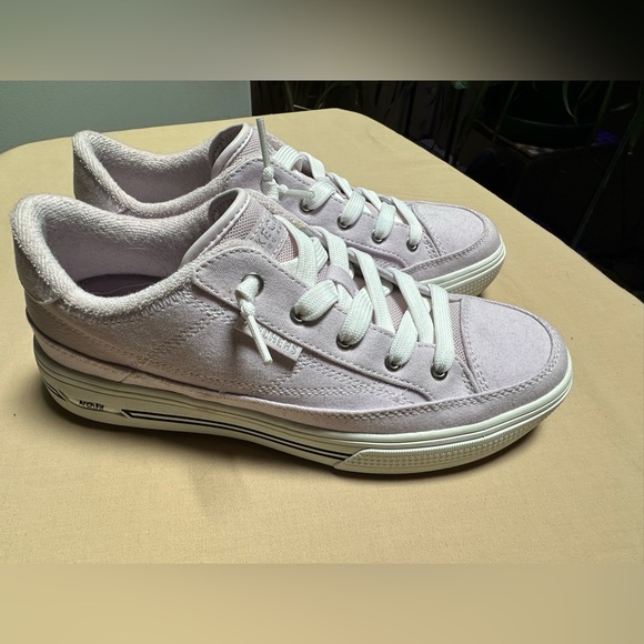 Pink Skechers Arch Fit Arcade Tennis Shoes - Picture 10 of 12